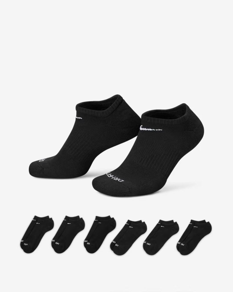 Nike SX6898-010 Everyday Plus Destekli No-Show Antrenman Çorapları (6 Çift)