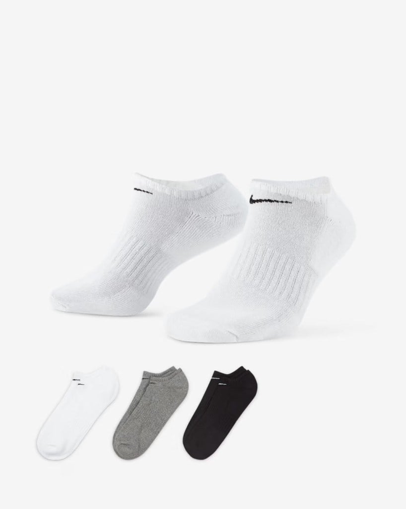 Nike SX7673-964 Everyday Cushioned No-Show Antrenman Çorapları (3 Çift)