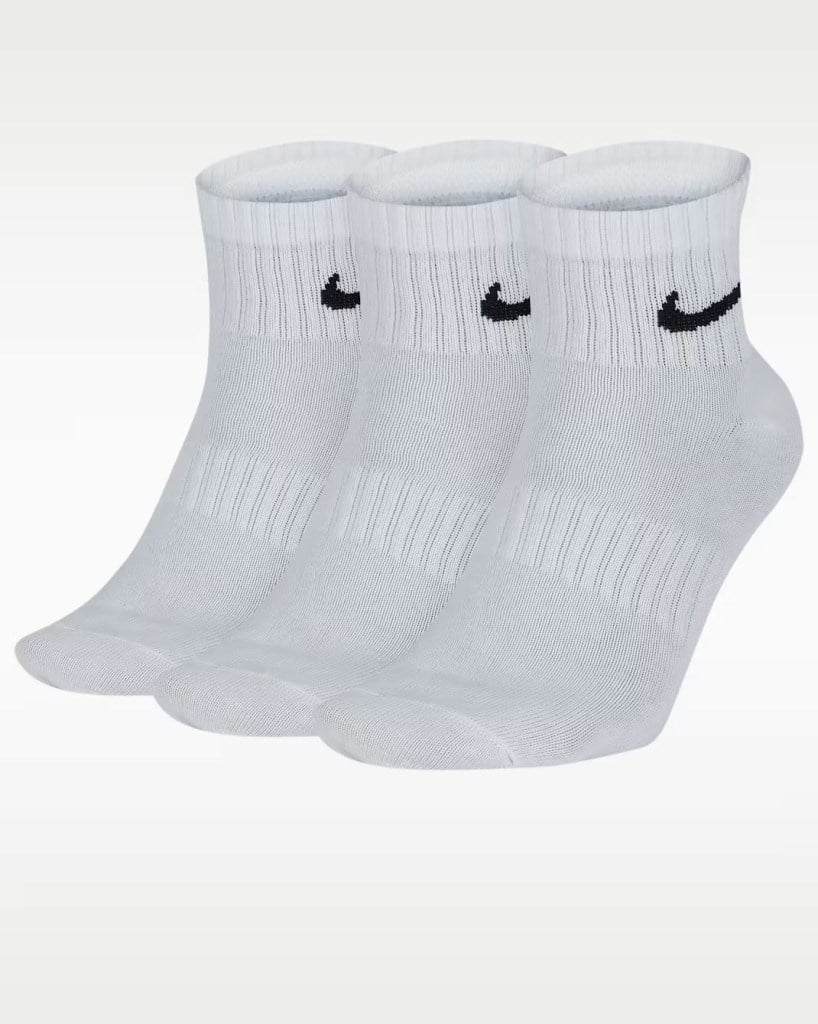 Nike SX7677-100 Everyday Unisex 3'lü Çorap - Beyaz