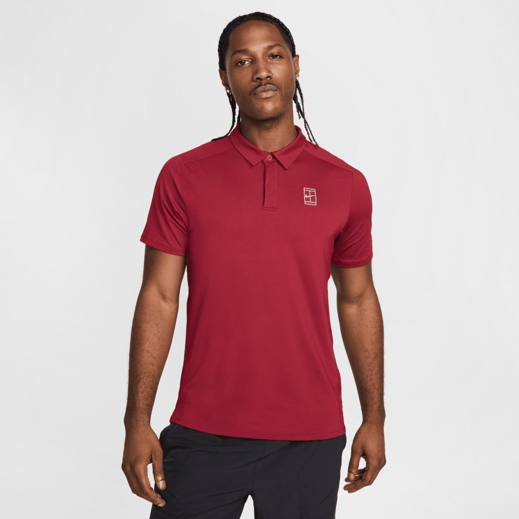 NikeCourt Advantage Dri-FIT Erkek Tenis Bordo Polo Tişört FZ6907-677