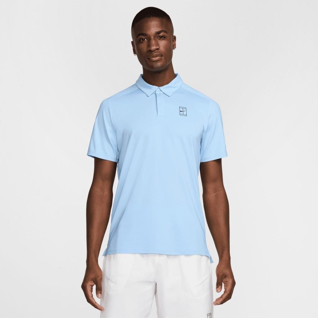 NikeCourt Advantage Dri-FIT Erkek Tenis Buz Mavi Polo Tişört FZ6907-422