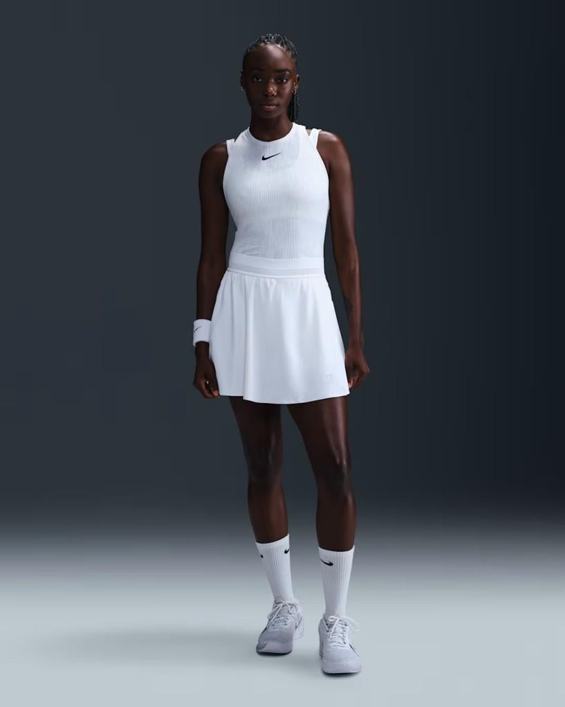 NikeCourt FZ6726-100 Ace Advantage Dri-FIT Kadın Tenis Eteği - Beyaz