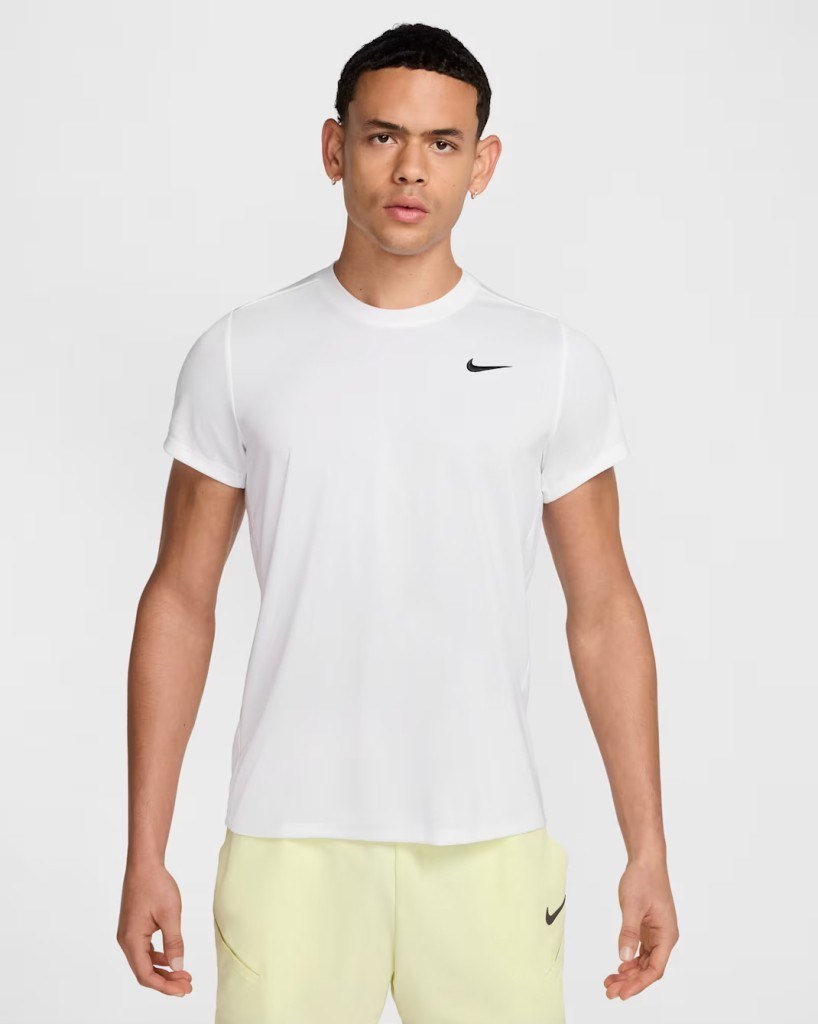 NikeCourt FZ6921-100 Victory Dri-FIT Erkek Tenis Tişört - Beyaz