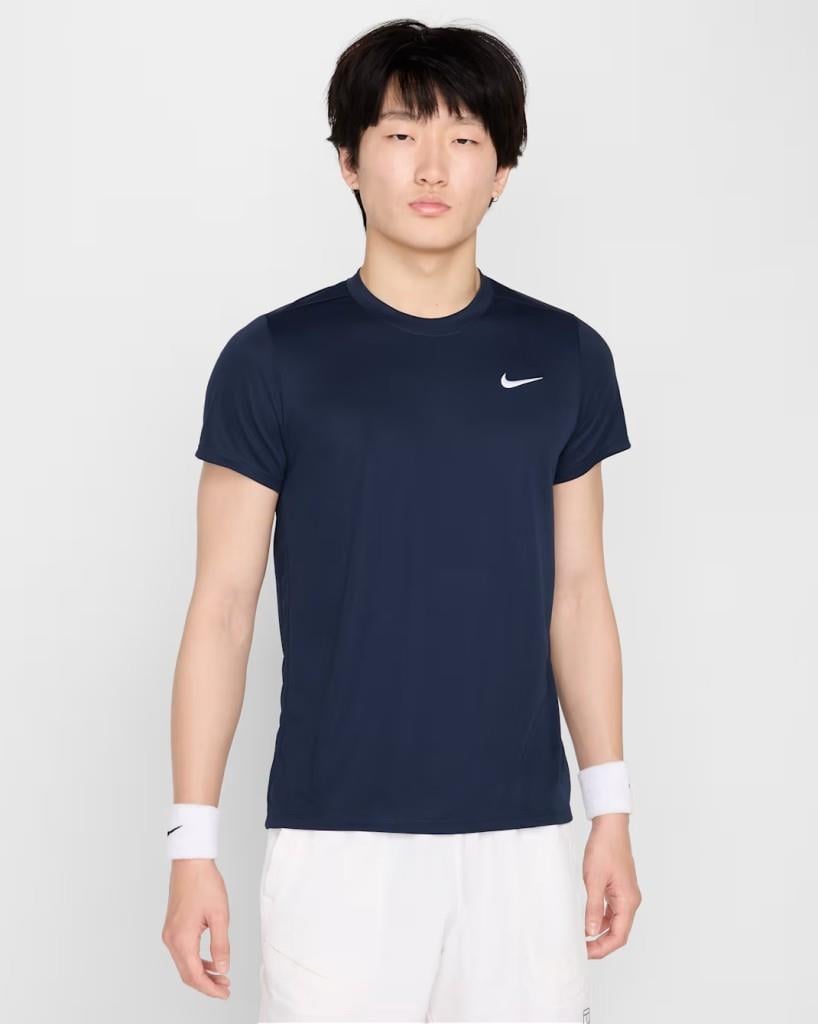 NikeCourt FZ6921-451 Victory Dri-FIT Erkek Tenis Tişört - Lacivert