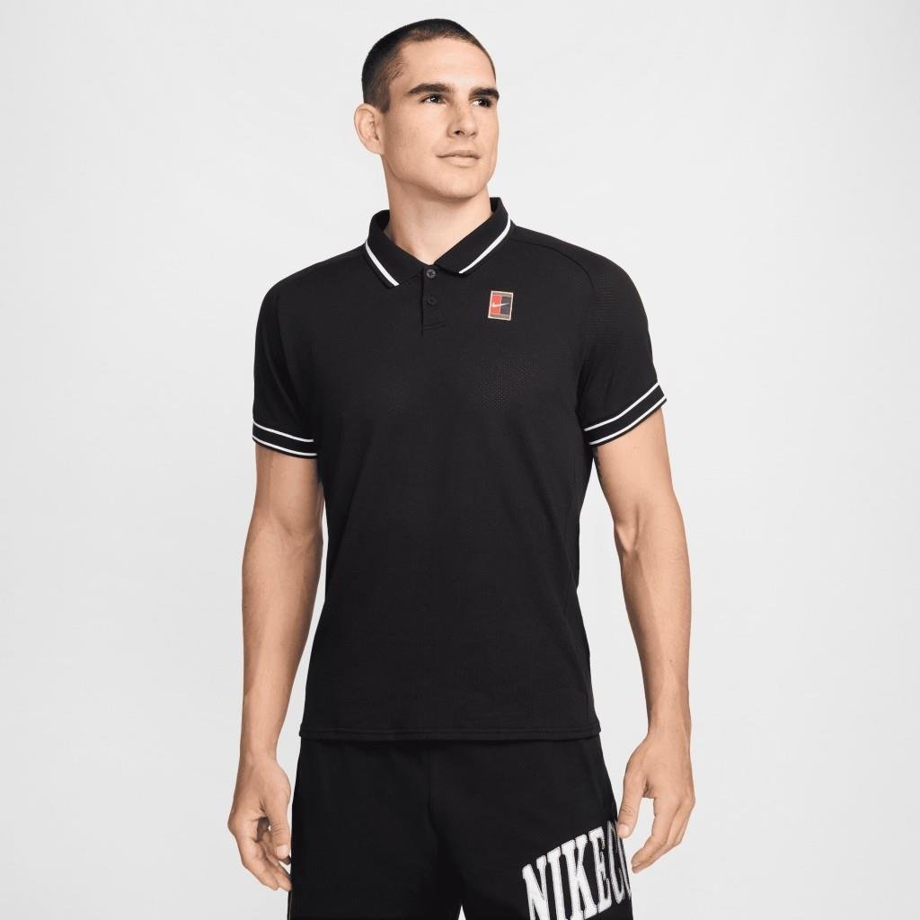 NikeCourt Heritage Erkek Tenis Siyah Polo Yaka Tişört FQ2101-010