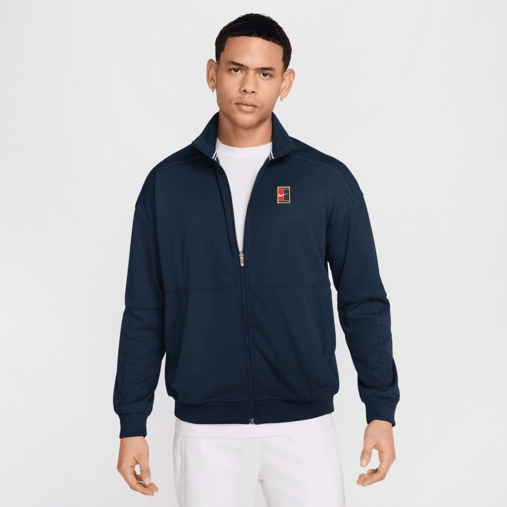 NikeCourt Heritage FZ6925-478 Erkek Tenis Ceketi - Lacivert