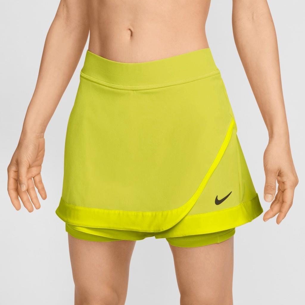 NikeCourt Slam Dri-FIT Kadın Sarı Tenis Şort Eteği HF6449-344