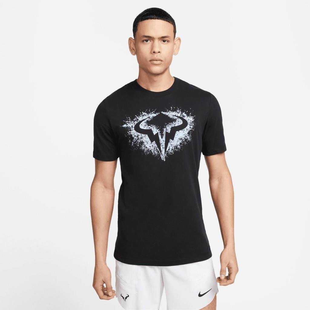 Rafa Nike Dri-FIT Erkek Siyah Tenis Tişörtü FD0032-010
