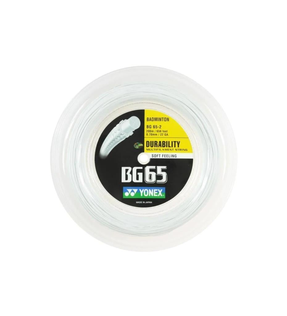 Yonex Bg 65 Badminton Kordajı 0.70 mm / 200m - Beyaz