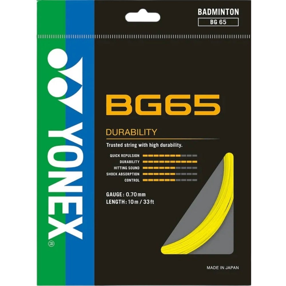 Yonex Bg 65 Badminton Kordajı 0.70 mm / 10m - Sarı