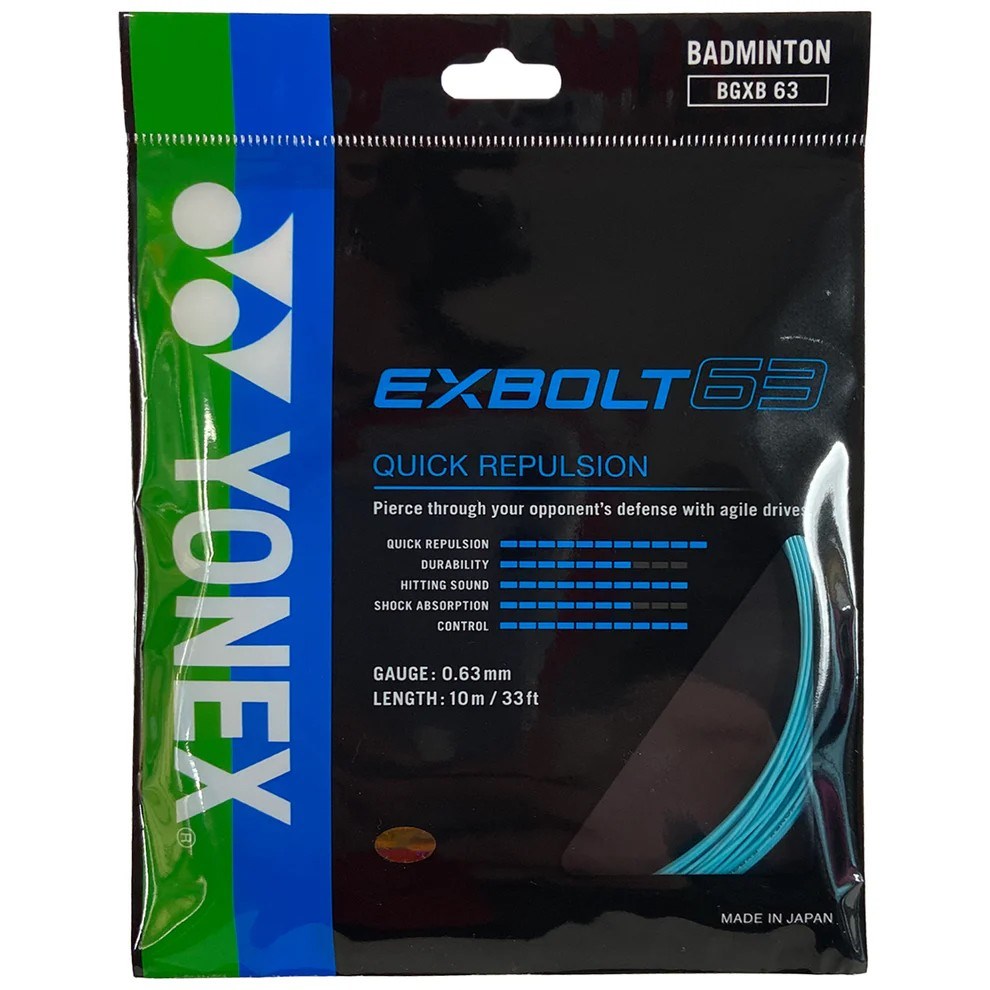 Yonex - Exbolt 63 - 0.63 - 10 M - Turkuaz - Badminton Kordajı