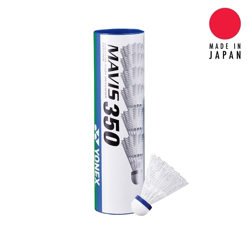 Yonex Mavis 350 (6'lı) Beyaz Badminton Topu - Mavi Bant