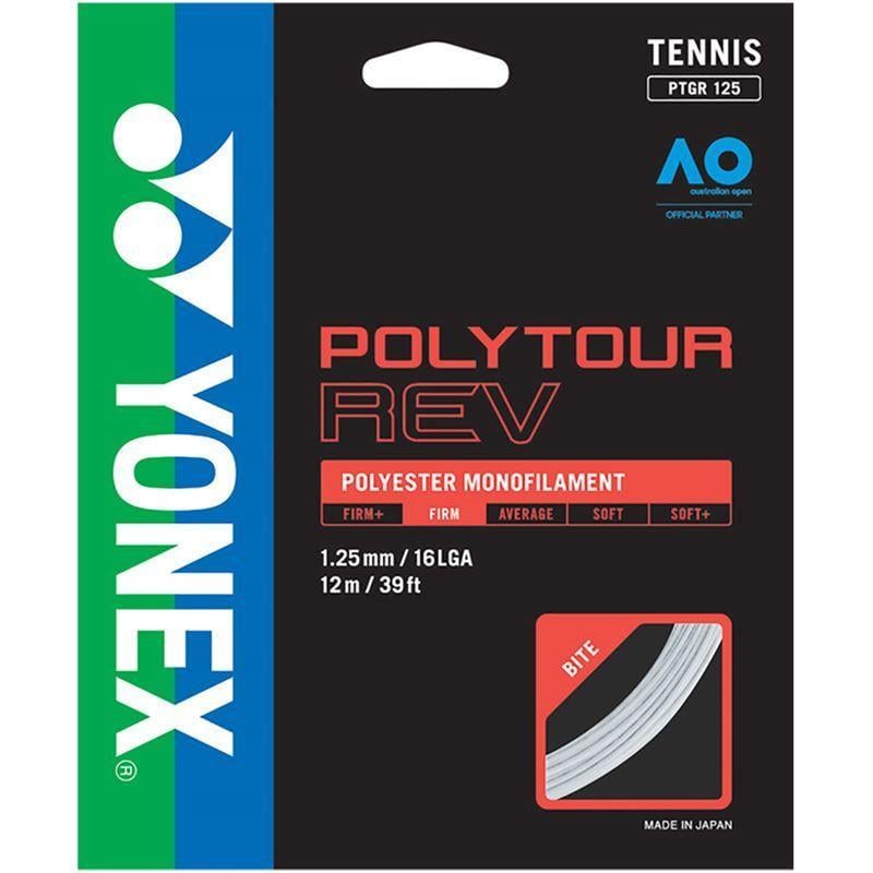 Yonex Poly Tour Rev 1.25 12M Beyaz Tenis Kordajı