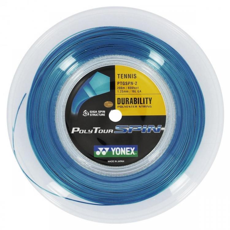 Yonex Poly Tour Spin 1.25 / 200M Tenis Kordajı - Kobalt Mavi