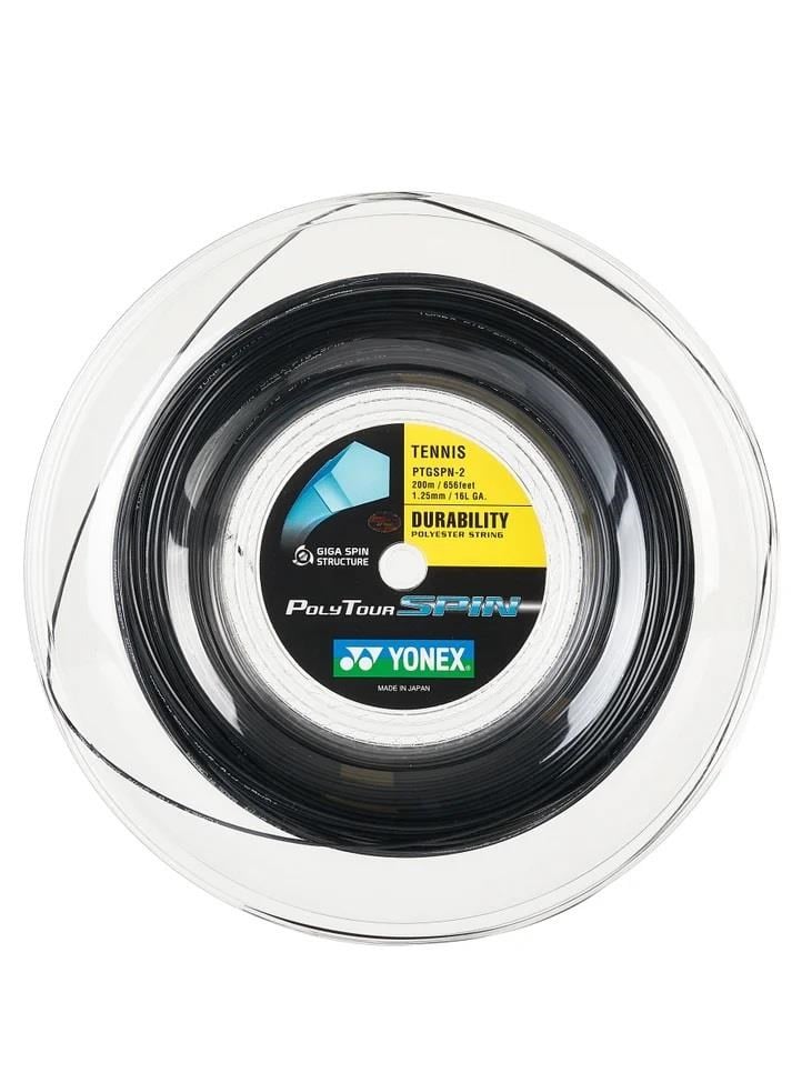 Yonex Poly Tour Spin 1.25 / 200M Tenis Kordajı – Siyah