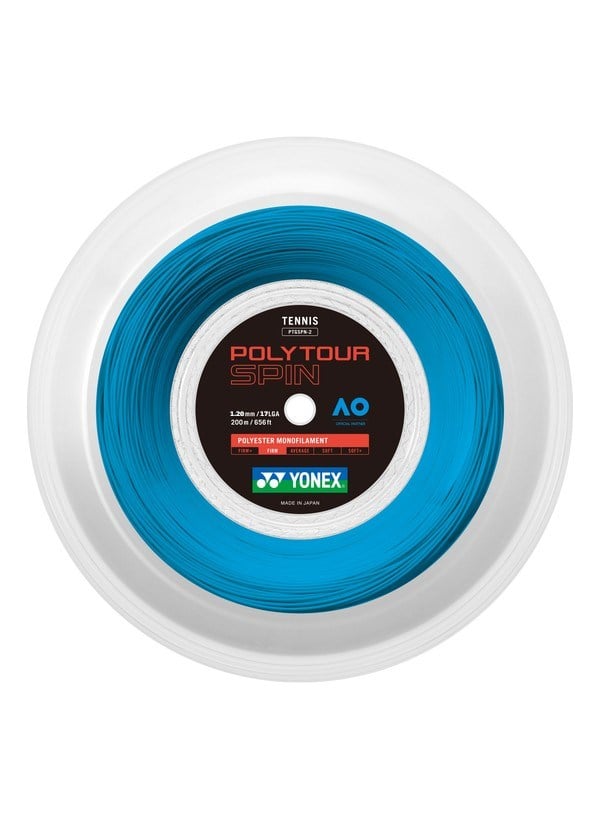 Yonex Poly Tour Spin 1.20 - 200 M Mavi Monofilament Tenis Kordajı