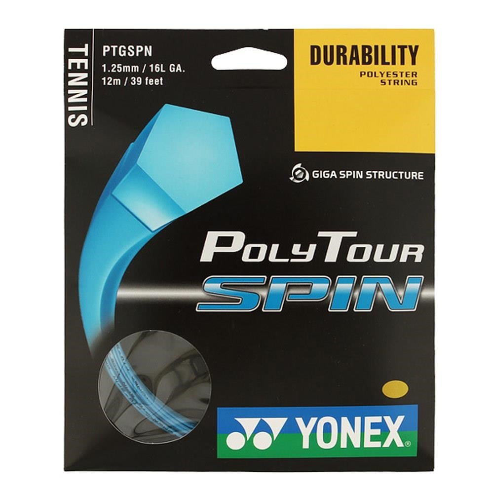 Yonex Poly Tour Spin 1.25 / 12M Tenis Kordaj - Kobalt Mavi