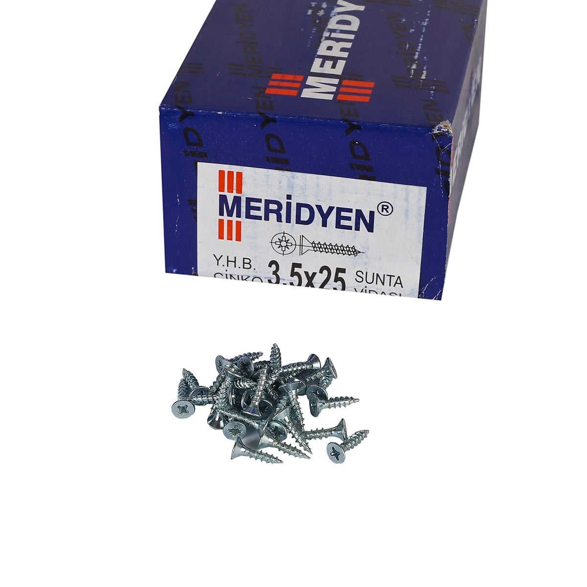 3.5 x 25 mm Meridyen Sunta Vidası 1000 Adet