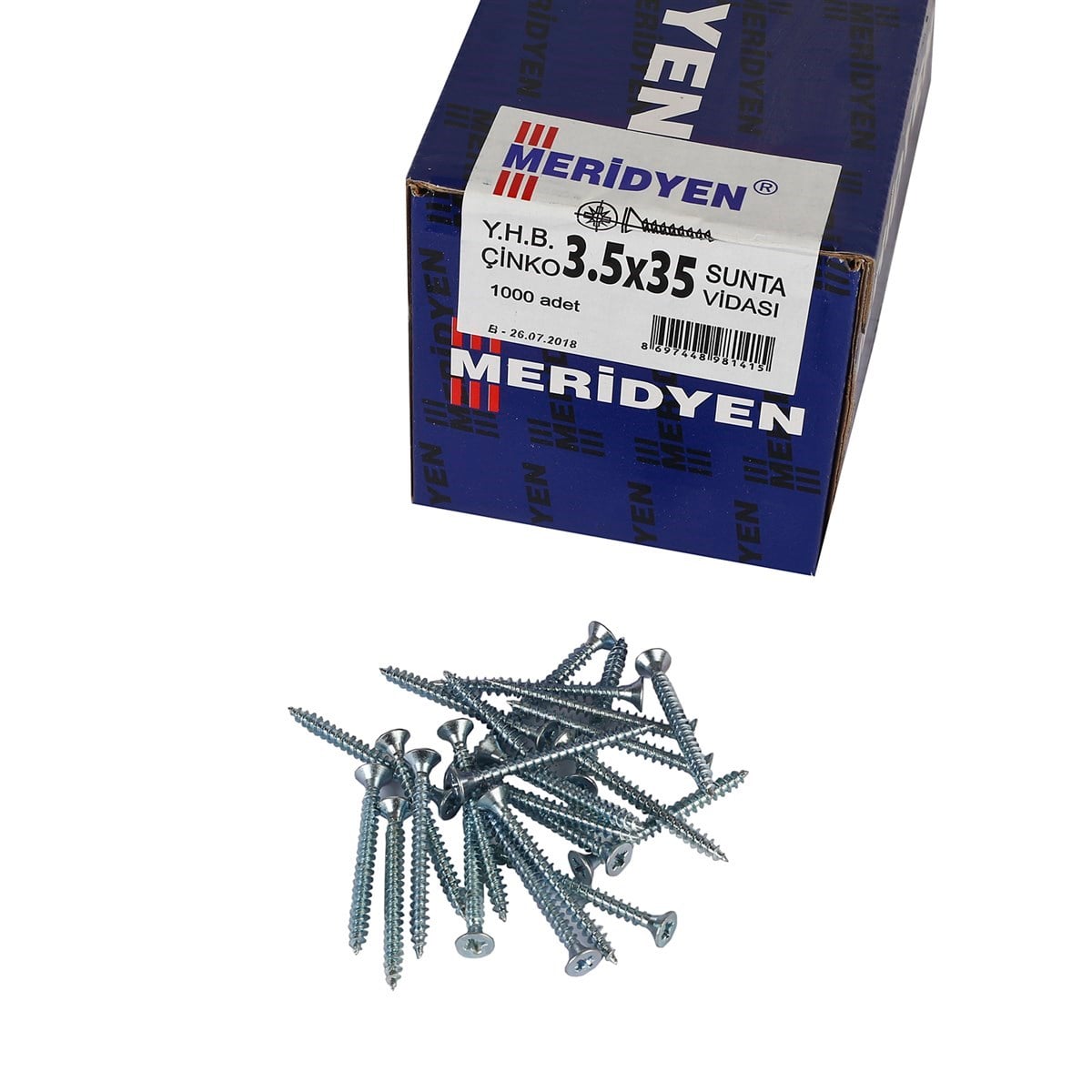 3.5 x 35 mm Meridyen Sunta Vidası 1000 Adet