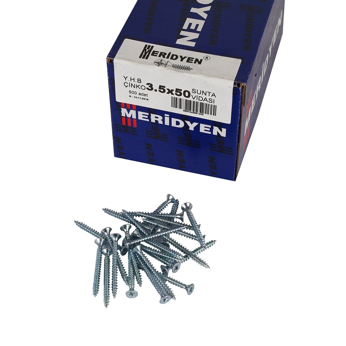 3.5 x 50 mm Meridyen Sunta Vidası 500 Adet