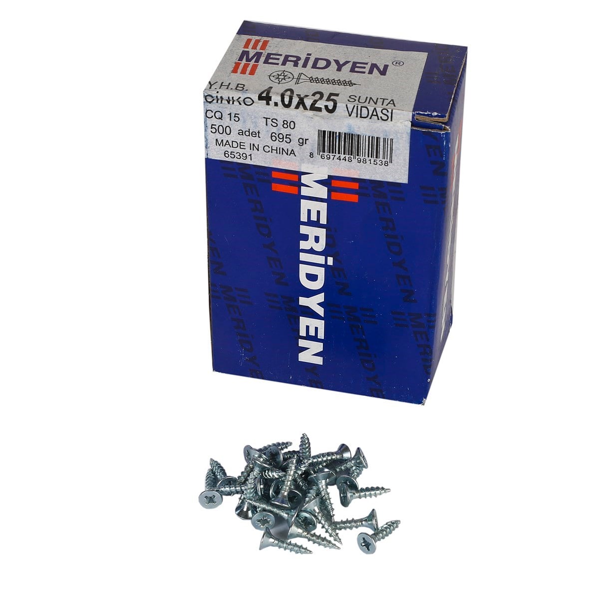 4 x 25 mm Meridyen Sunta Vidası 500 Adet
