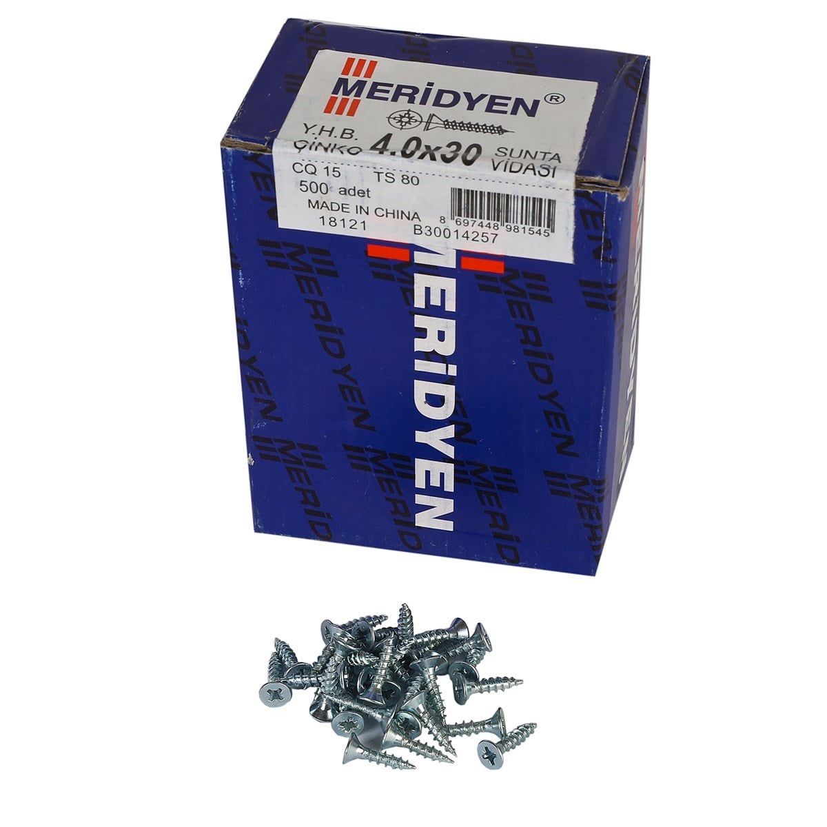 4 x 30 mm Meridyen Sunta Vidası 500 Adet