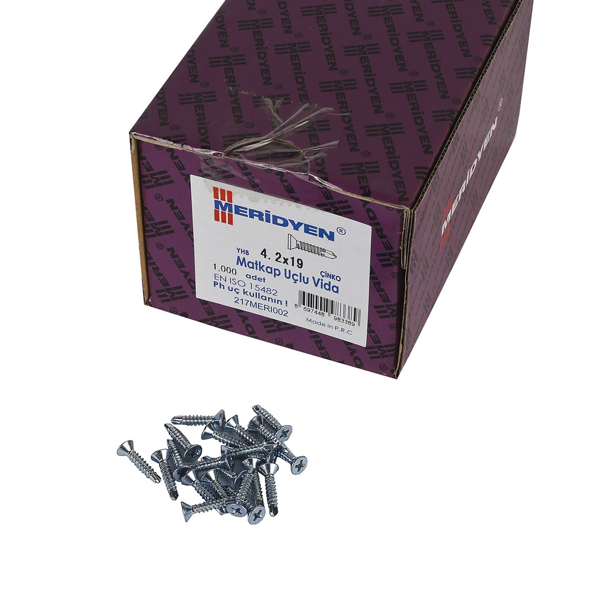 4.2 x 19 mm Meridyen YHB Matkap Uçlu Vida 1000 Adet