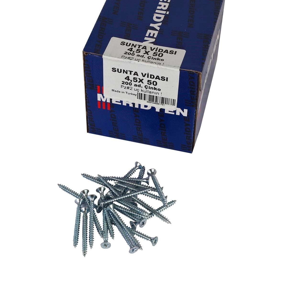 4.5 x 50 mm Meridyen Sunta Vidası 200 Adet