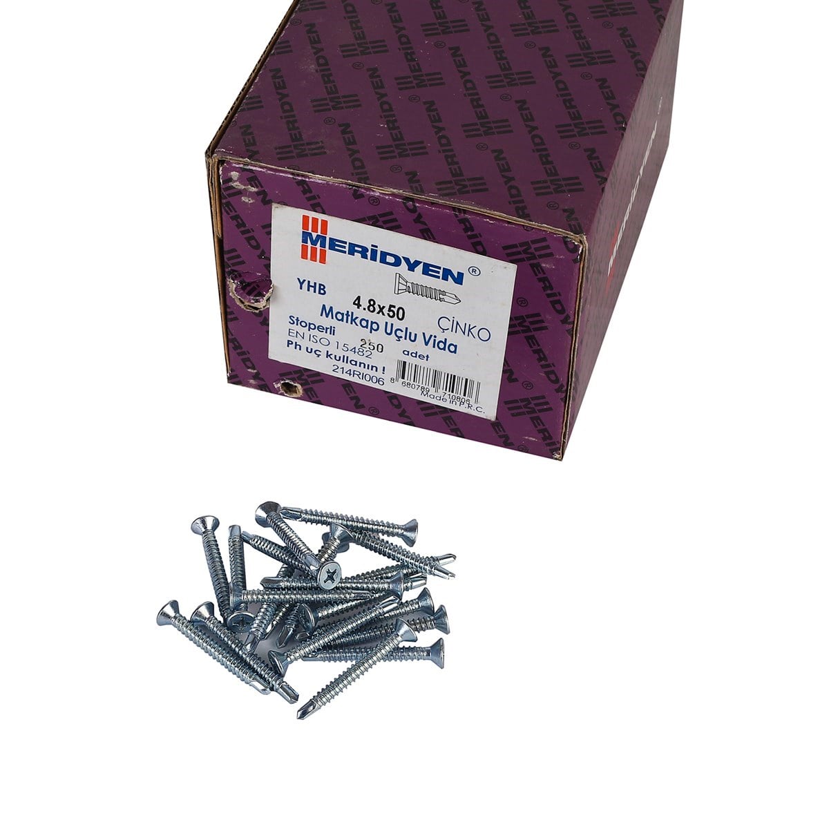 4.8 x 50 mm Meridyen YHB Matkap Uçlu Vida 250 Adet