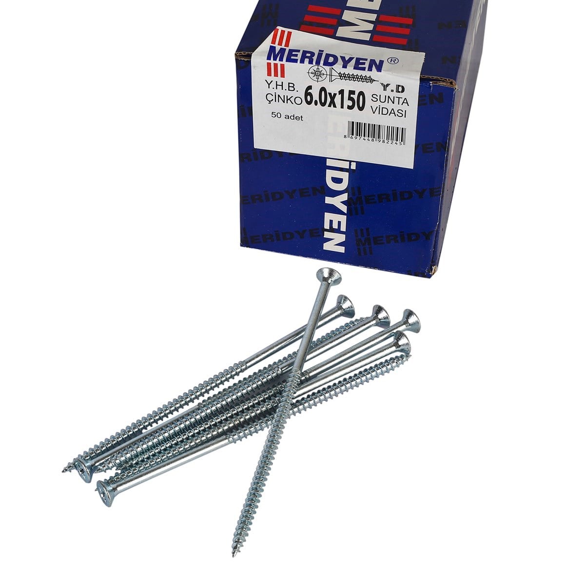 6 x 150 mm Meridyen Sunta Vidası 50 Adet