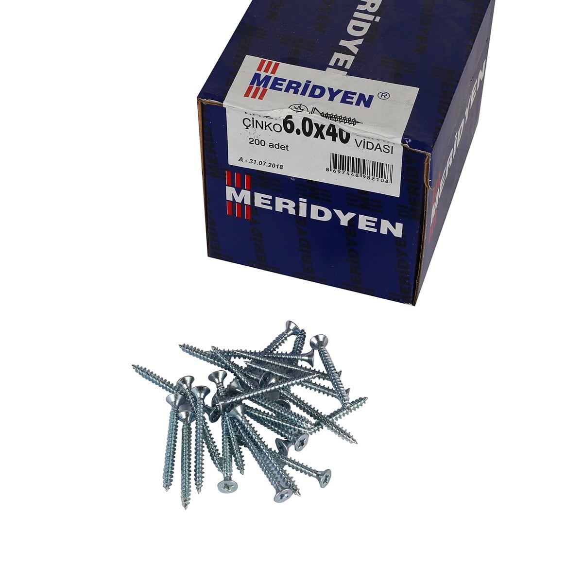 6 x 40 mm Meridyen Sunta Vidası 200 Adet