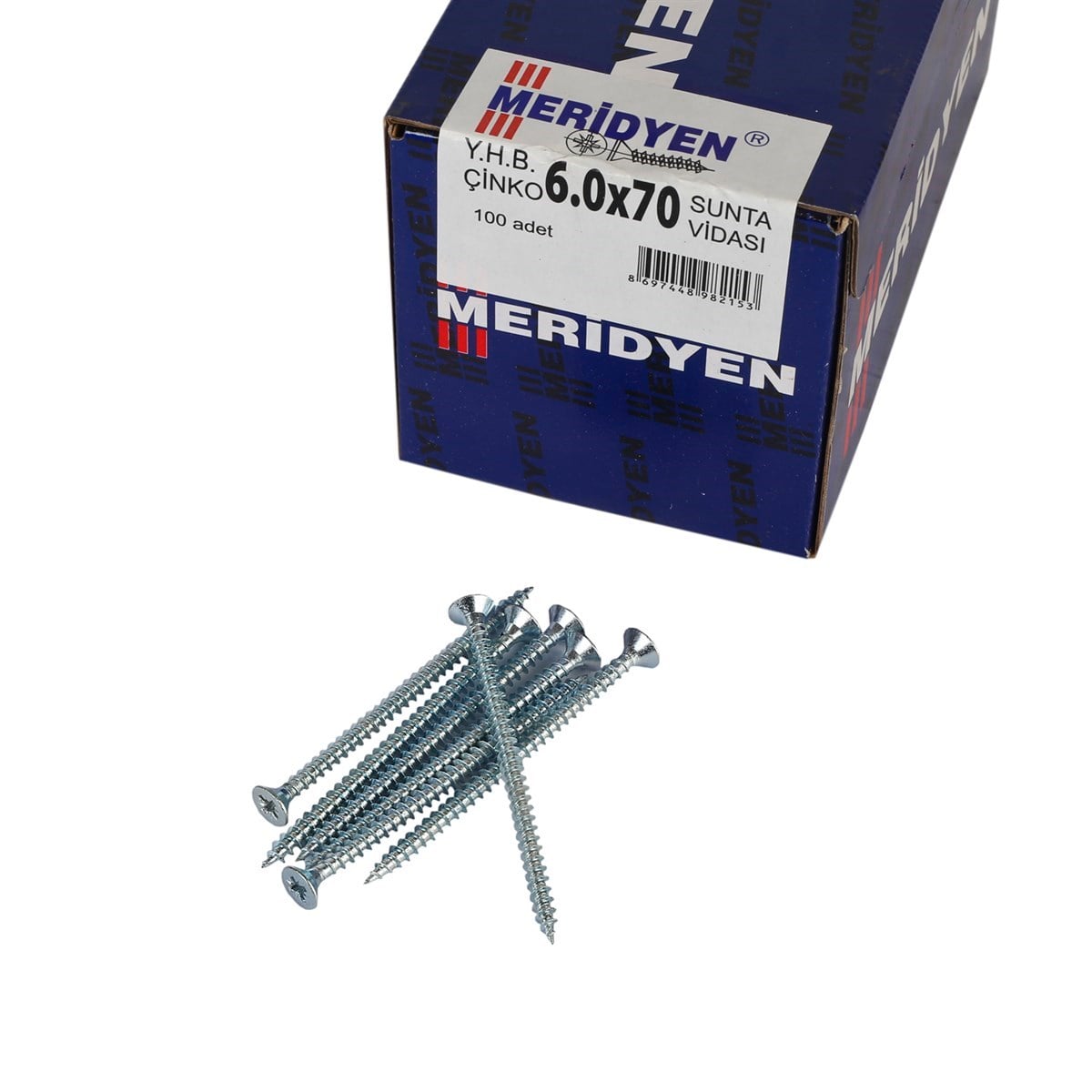 6 x 70 mm Meridyen Sunta Vidası 100 Adet