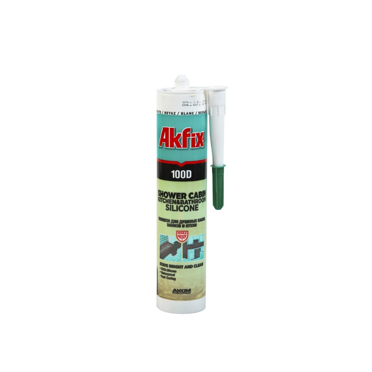 Akfix 100D Beyaz Duşakabin Silikonu 310ml