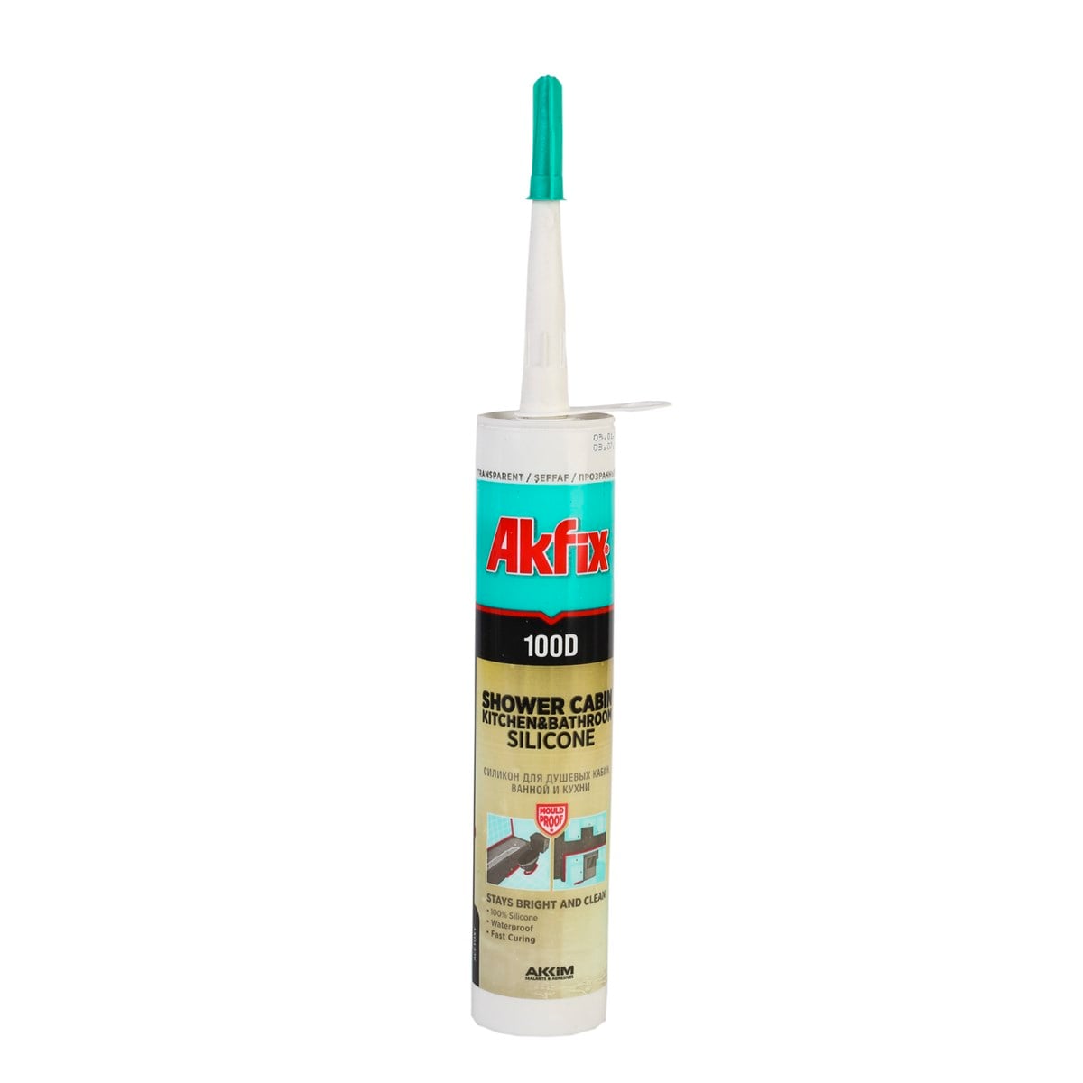 Akfix 100D Şeffaf Duşakabin Silikonu 310ml