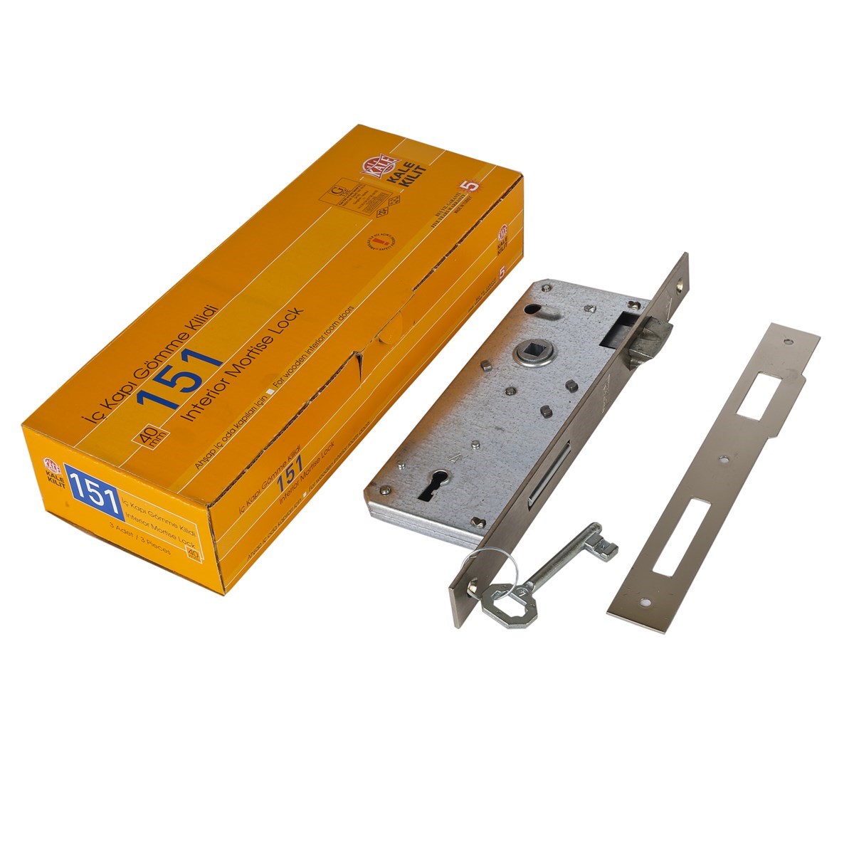 Kale 151 Gömme Oda Kapı Kilidi - Sarı