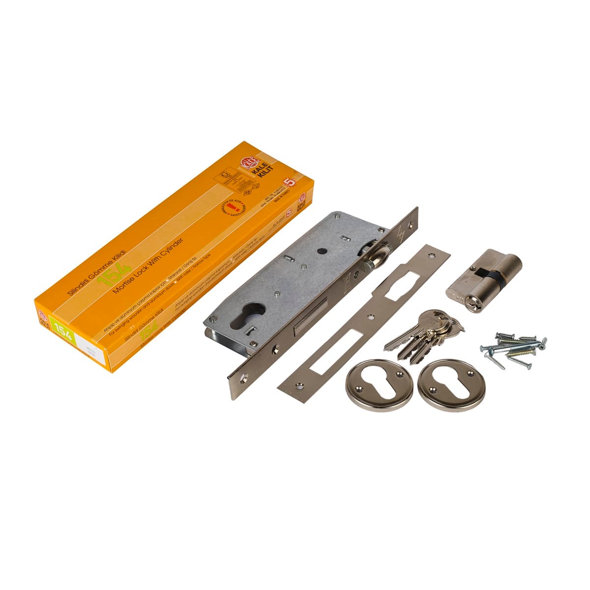 Kale 154 Makaralı Nikel Kapı Kilidi