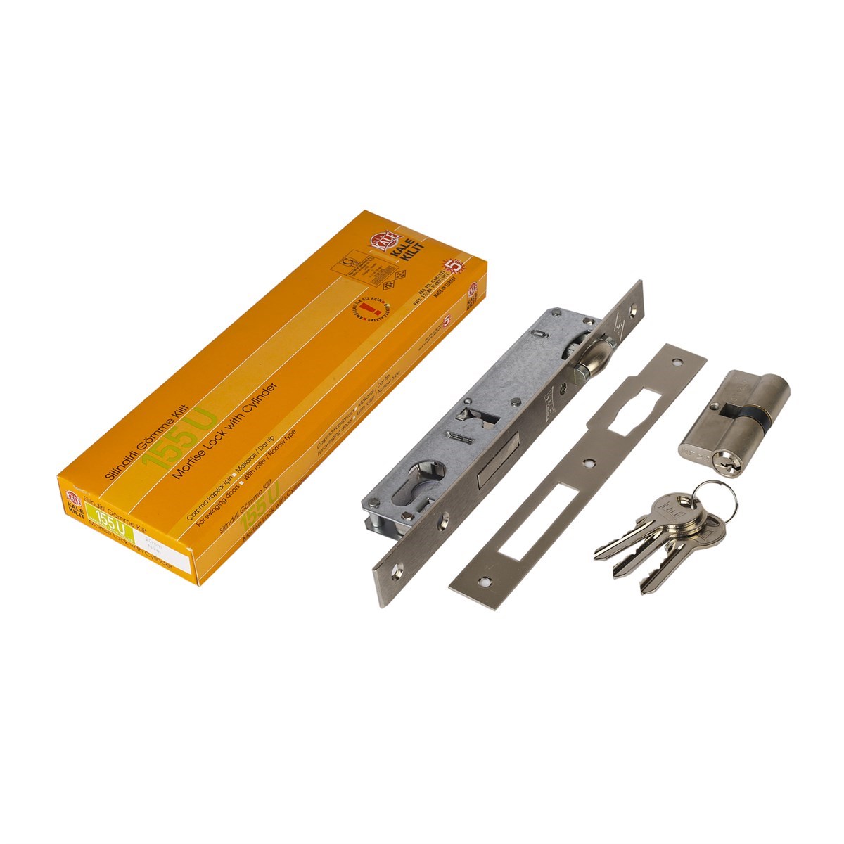 Kale 155 Makaralı Nikel Kapı Kilidi 20 mm