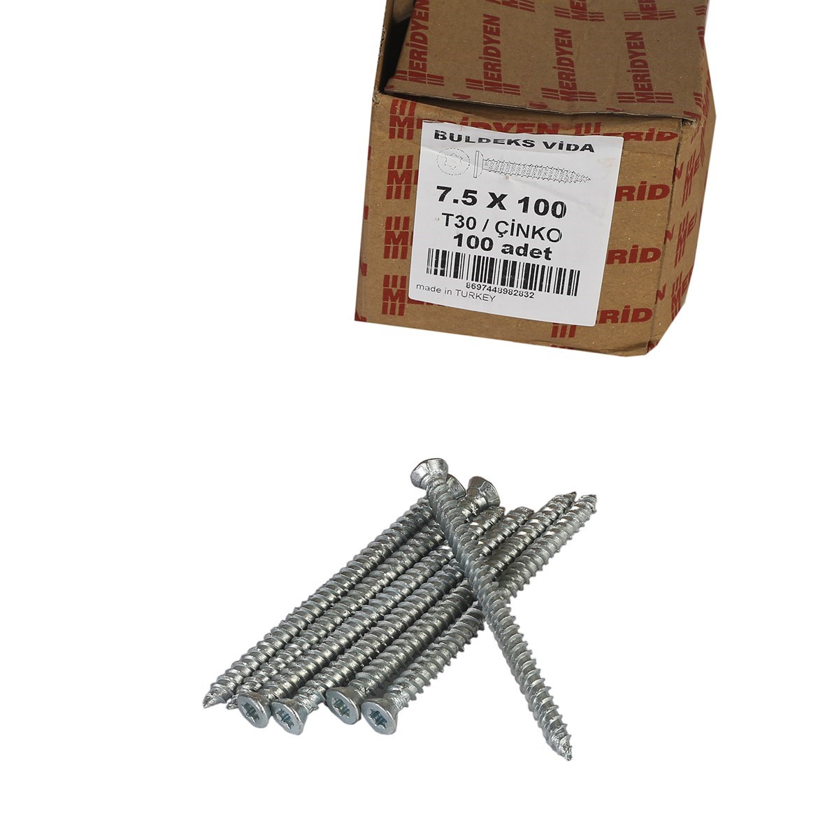 Meridyen Buldex Vida 7.5 x 100 mm - 100 Adet