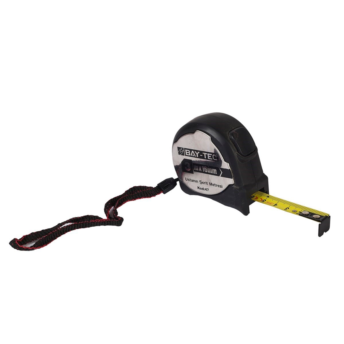 Otomatik Korumalı Şerit Metre 3 m x 16 mm