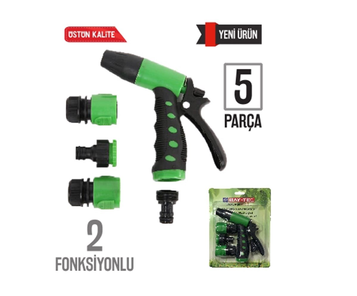 Sulama Tabancası 2 Fonksiyonlu 5 Parça
