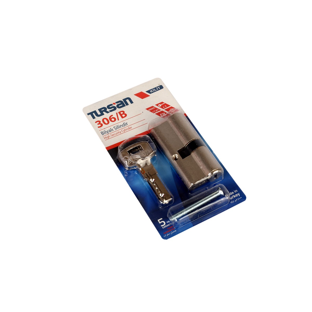 Tursan Barel Bilyalı Tuzaklı Kilit 68 mm