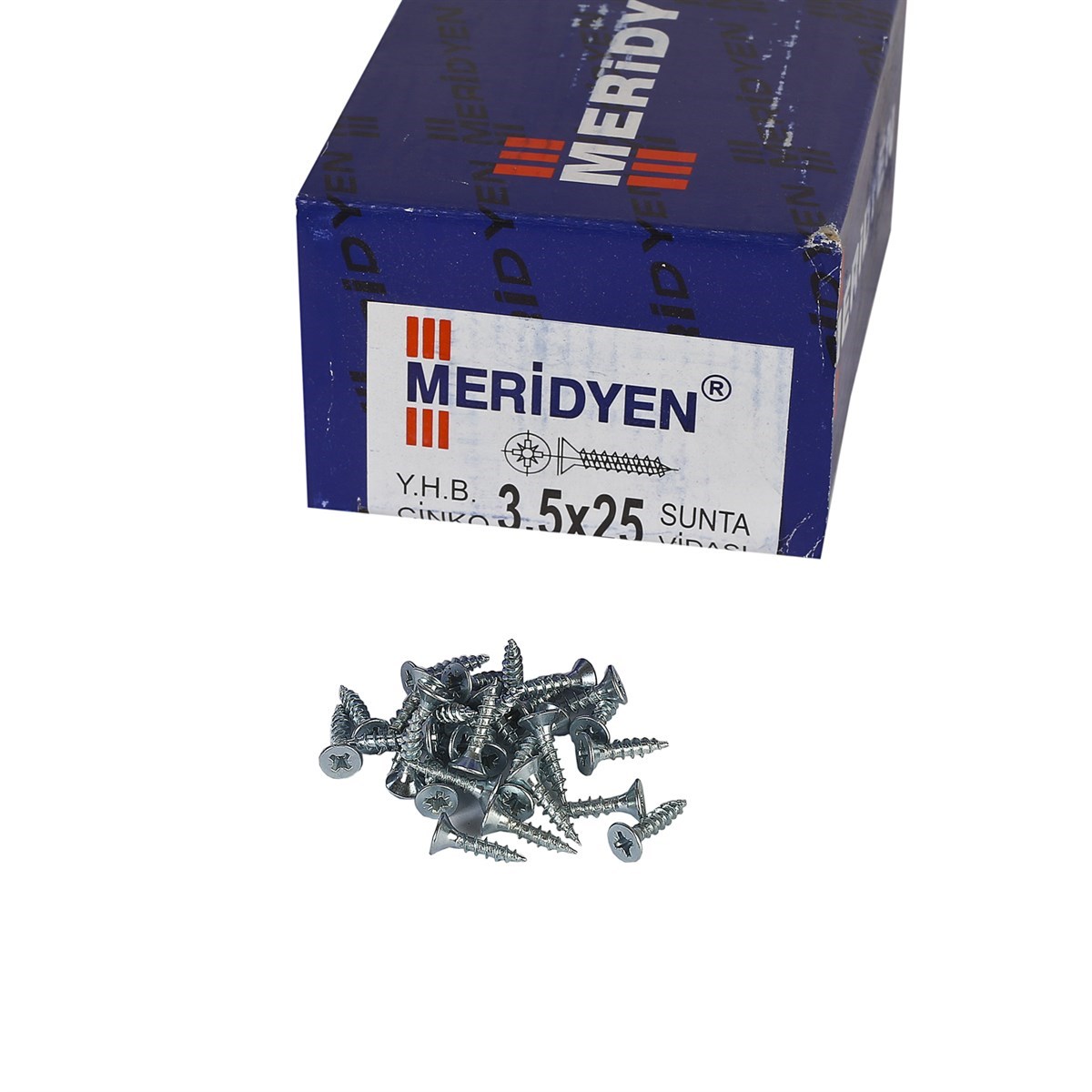3.5 x 25 mm Meridyen Sunta Vidası 1000 Adet