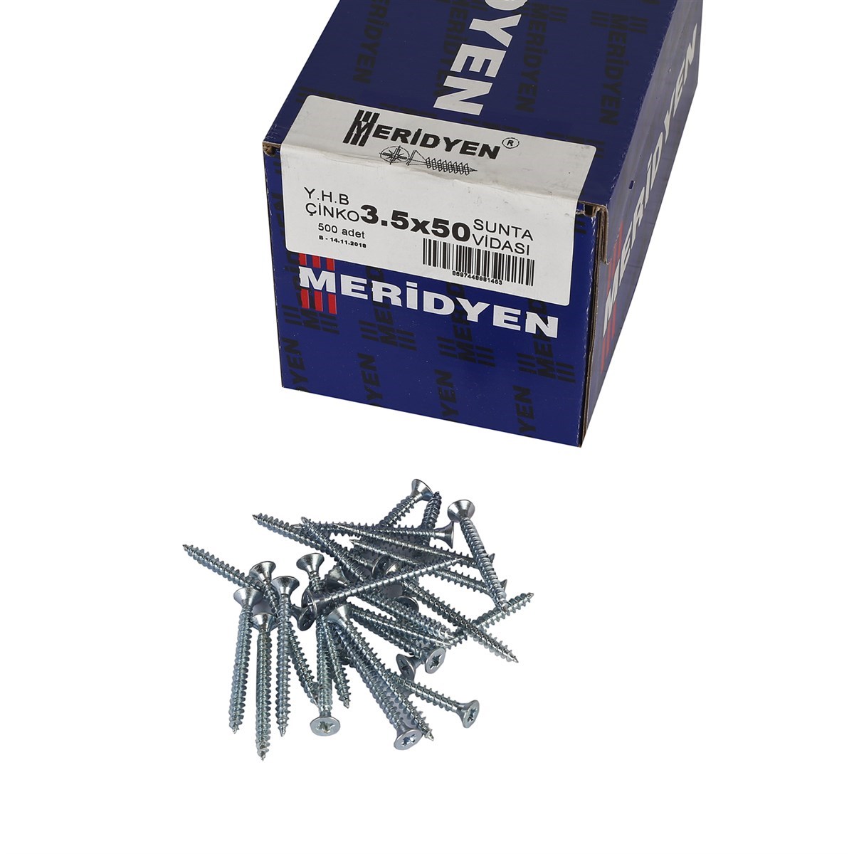 3.5 x 50 mm Meridyen Sunta Vidası 500 Adet
