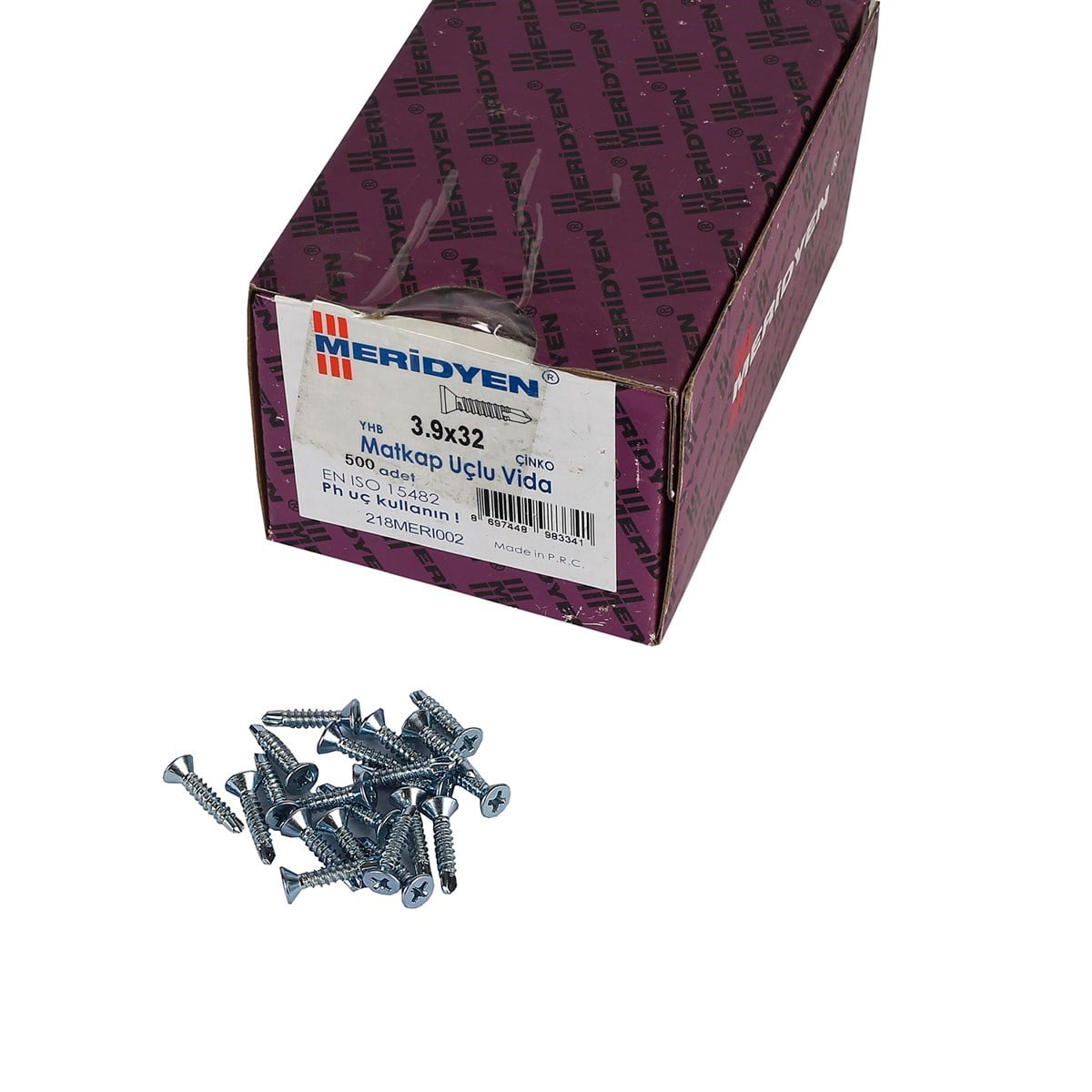 3.9 x 32 mm Meridyen YHB Matkap Uçlu Vida 500 Adet