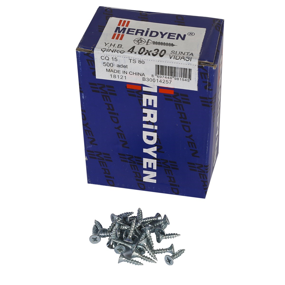 4 x 30 mm Meridyen Sunta Vidası 500 Adet