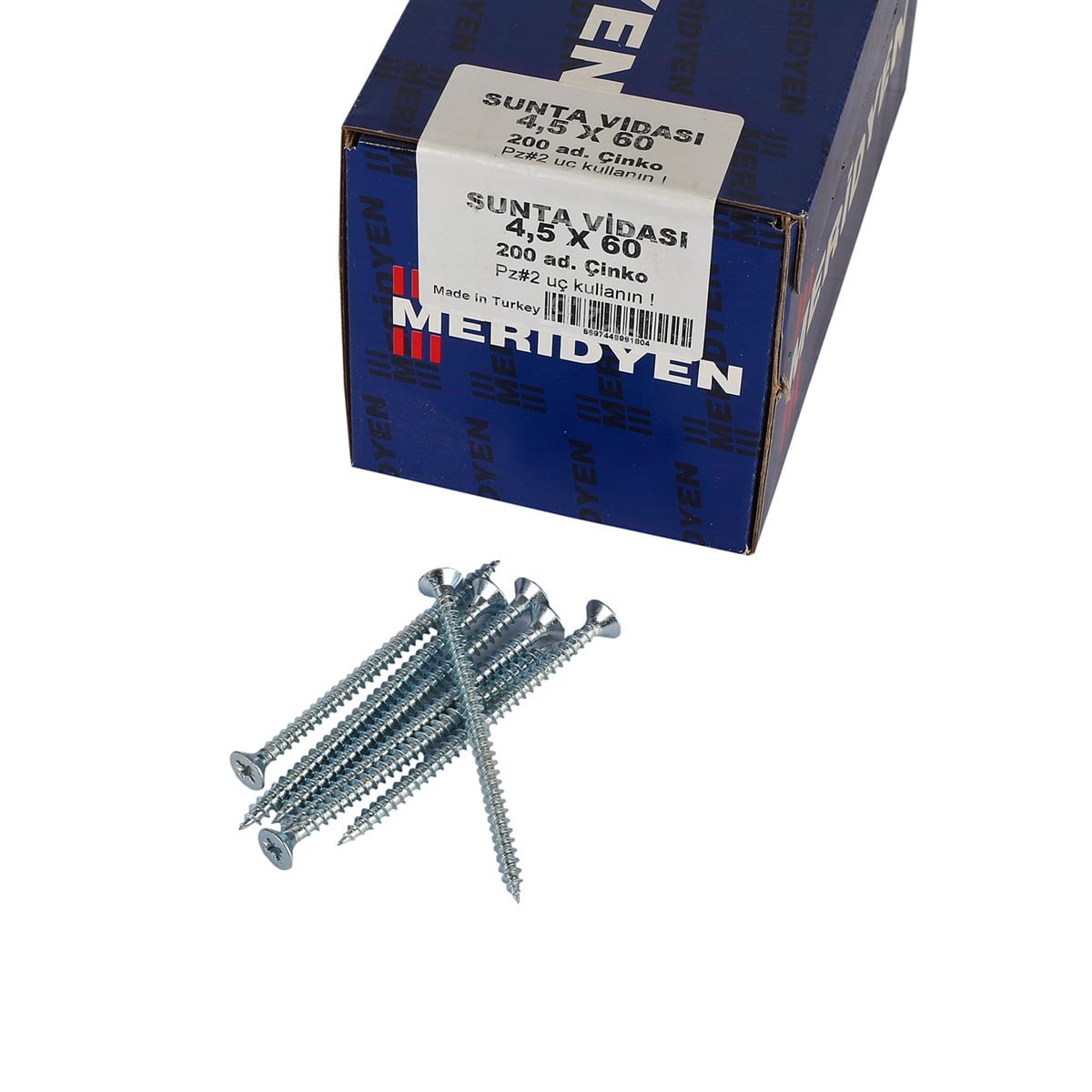 4.5 x 60 mm Meridyen Sunta Vidası 200 Adet