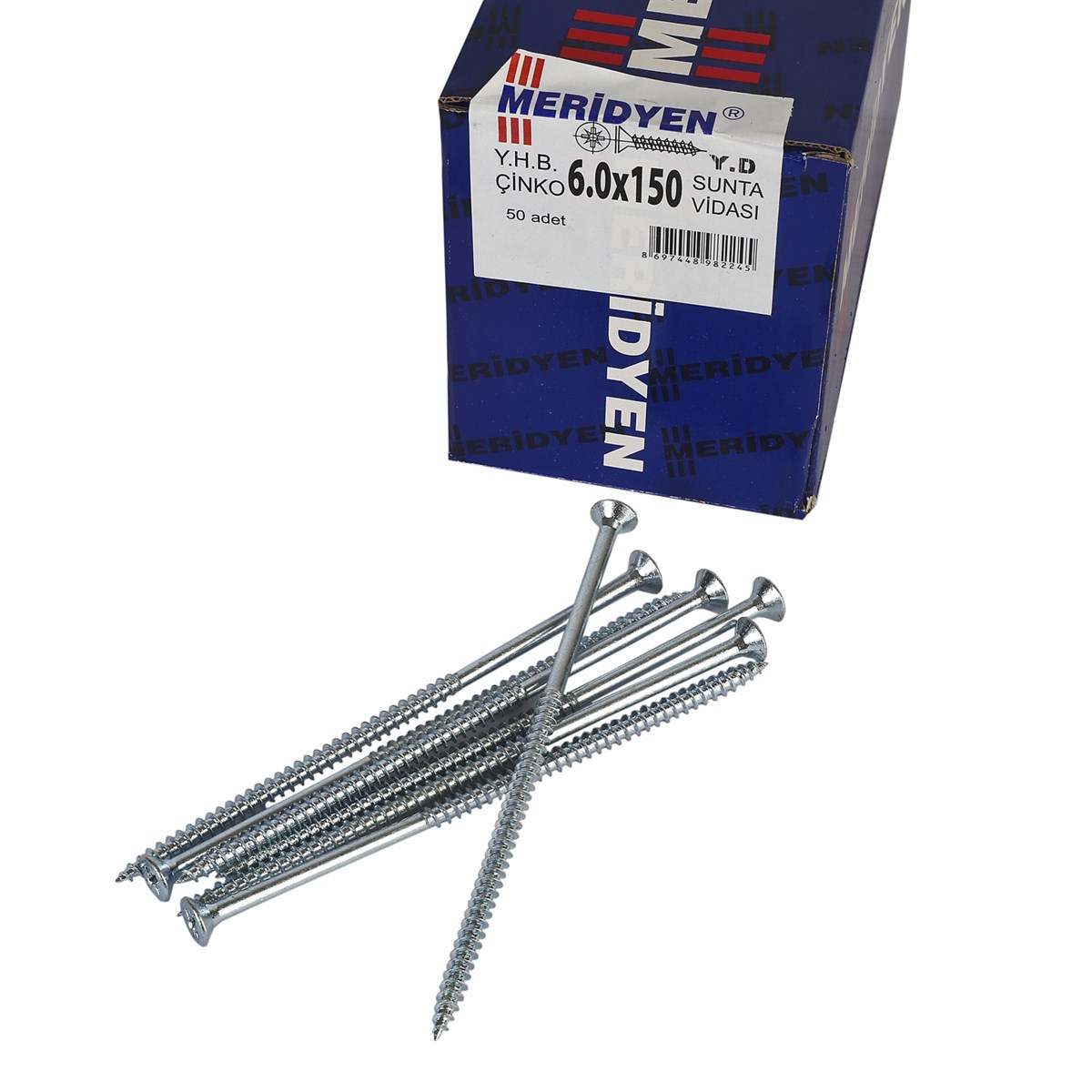 6 x 150 mm Meridyen Sunta Vidası 50 Adet