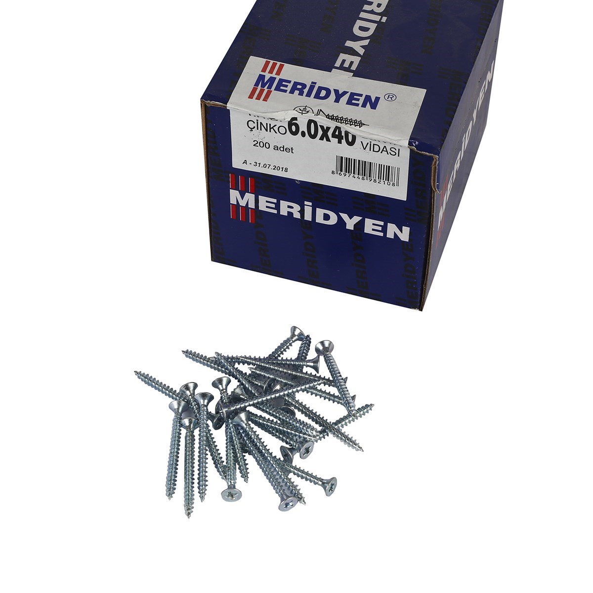 6 x 40 mm Meridyen Sunta Vidası 200 Adet