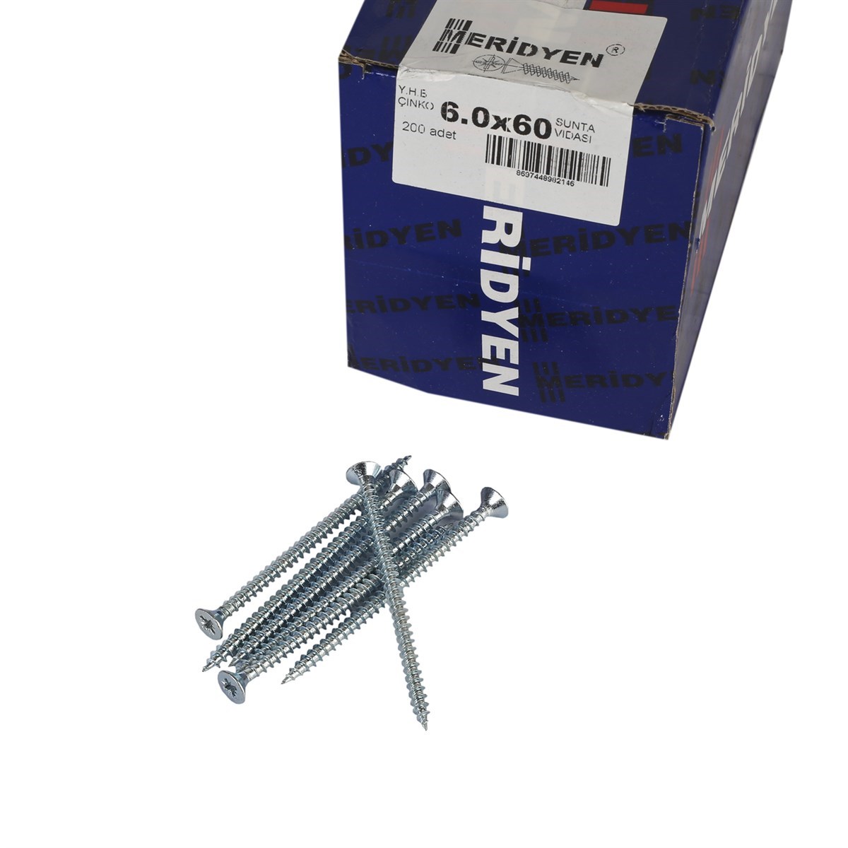 6 x 60 mm Meridyen Sunta Vidası 200 Adet