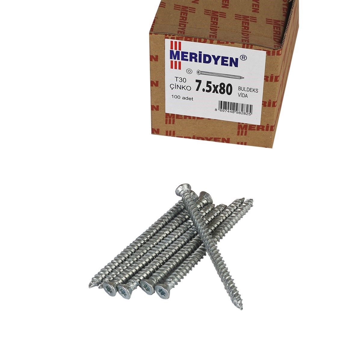 Meridyen Buldex Vida 7.5 x 80 mm - 100 Adet